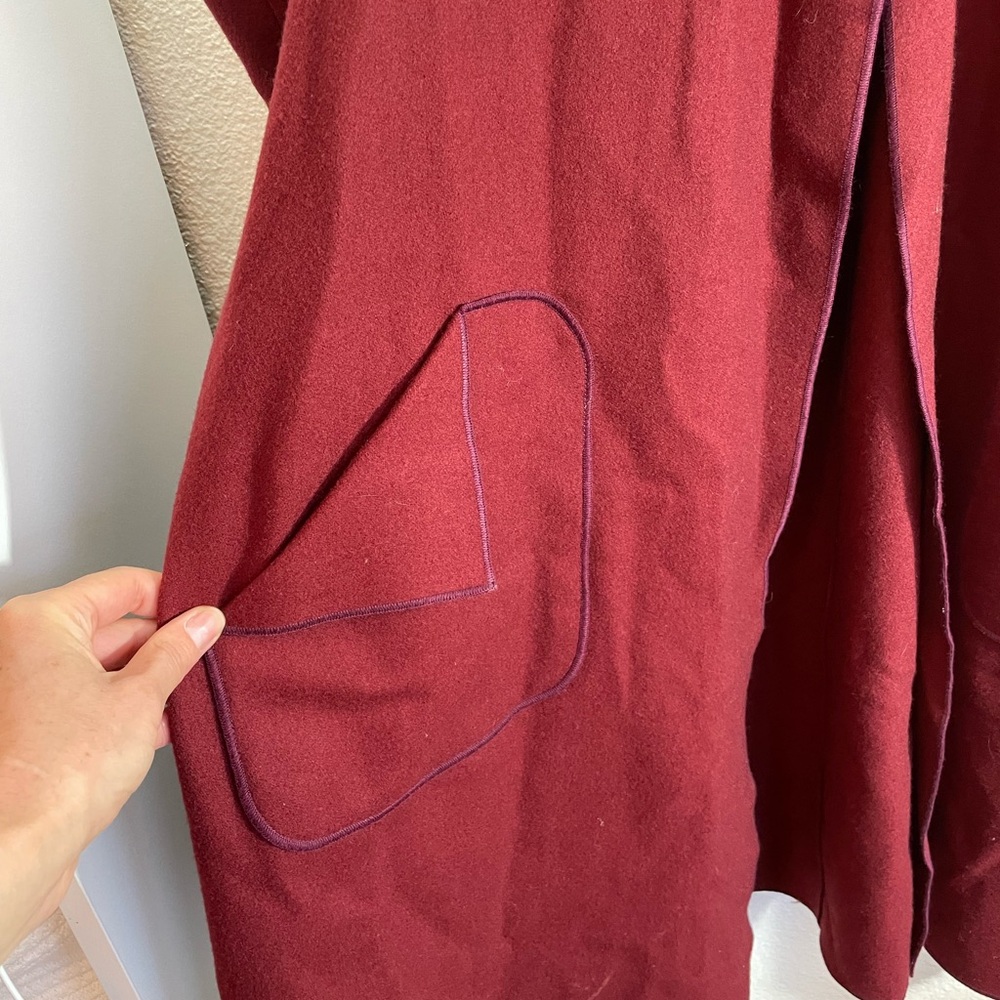 Beppa Red Single Button Double Face Wool Coat Siz… - image 6